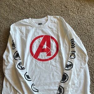 Marvel White Shirt with Red Avengers Logo